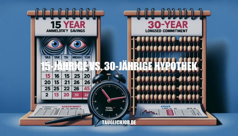 15-jährige vs. 30-jährige Hypothek: Ein Vergleich