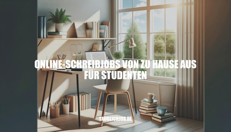 Online-Schreibjobs für Studenten von zu Hause